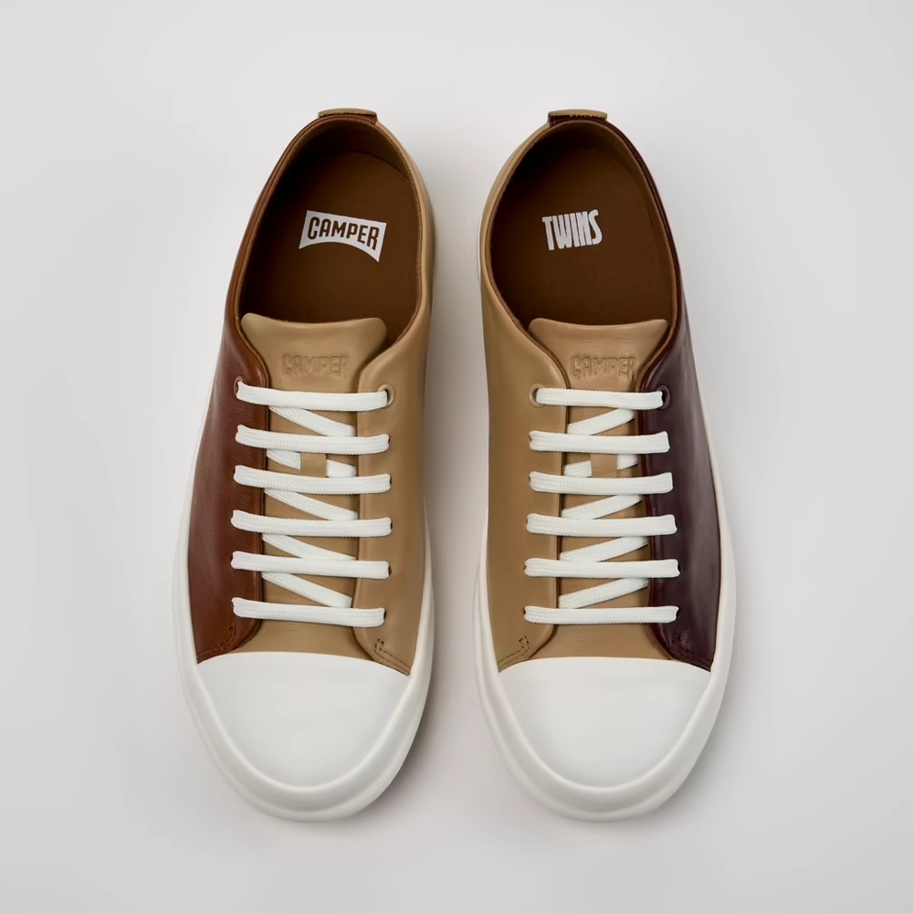 Camper Twins Leather Sneakers Shoes Multicolor
